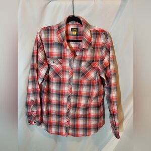Cabela's Women's Red and Gray Plaid Button-Down Shirt #flannel #outdoor